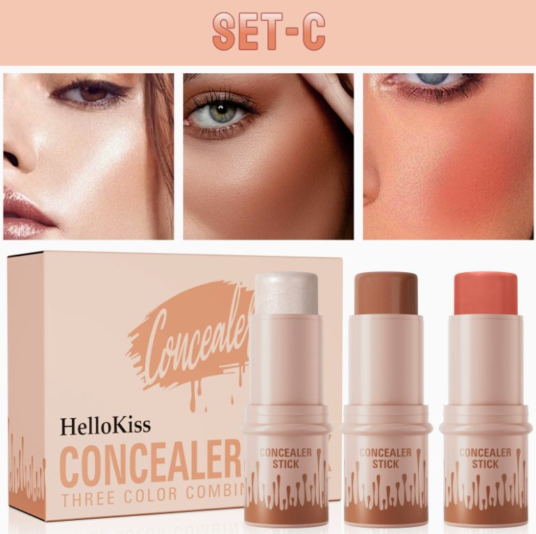3-in-1 Contour Stick Set, Highlight, Contour & Blush
