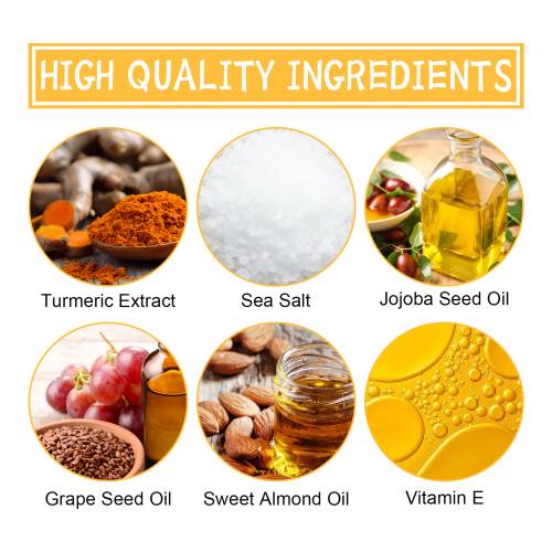 Turmeric Sea Salt Body Scrub with Jojoba Oil
