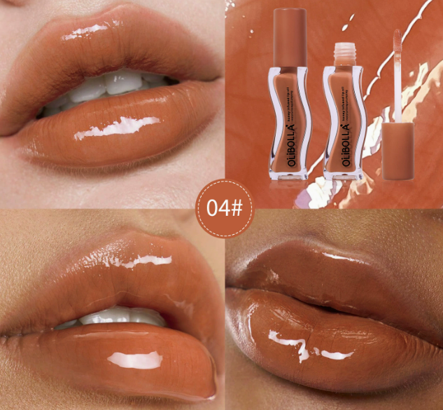 Ice Cream Flavoured Lip Oil Gloss, Mirror-Shine Wet-Look Hydrating Lip Gloss