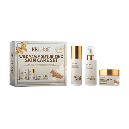 Wild Yam Moisturising Skincare Set, Cream, Lotion & Toner