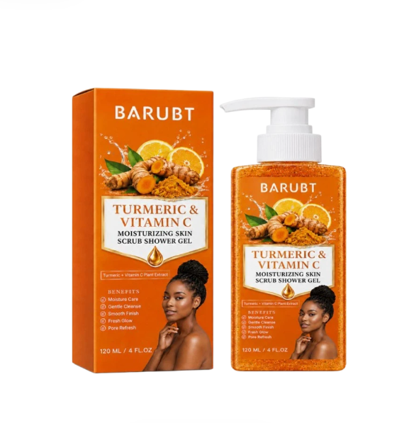 Turmeric & Vitamin C Exfoliating Body Wash, Moisturising Rich Foam