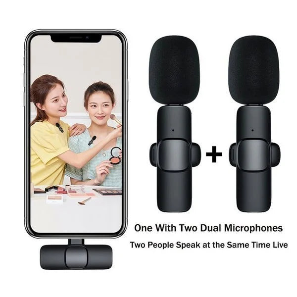Wireless Lavalier Microphone - 20m Range, Compatible with Many Devices