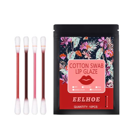 Cotton Swab Lip Gloss, Single-Use Tinted Lip Glaze