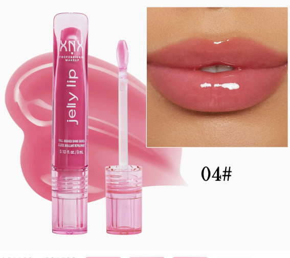 Plumping Lip Oil, Mirror-Shine Liquid Lipstick with Non-Sticky Glass-Lip Finish