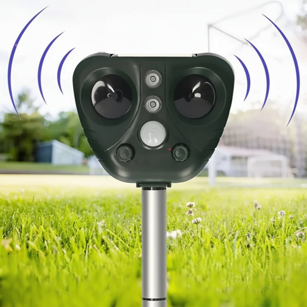 Solar Powered Ultrasonic Bird Repeller for Garden and Yard Protection