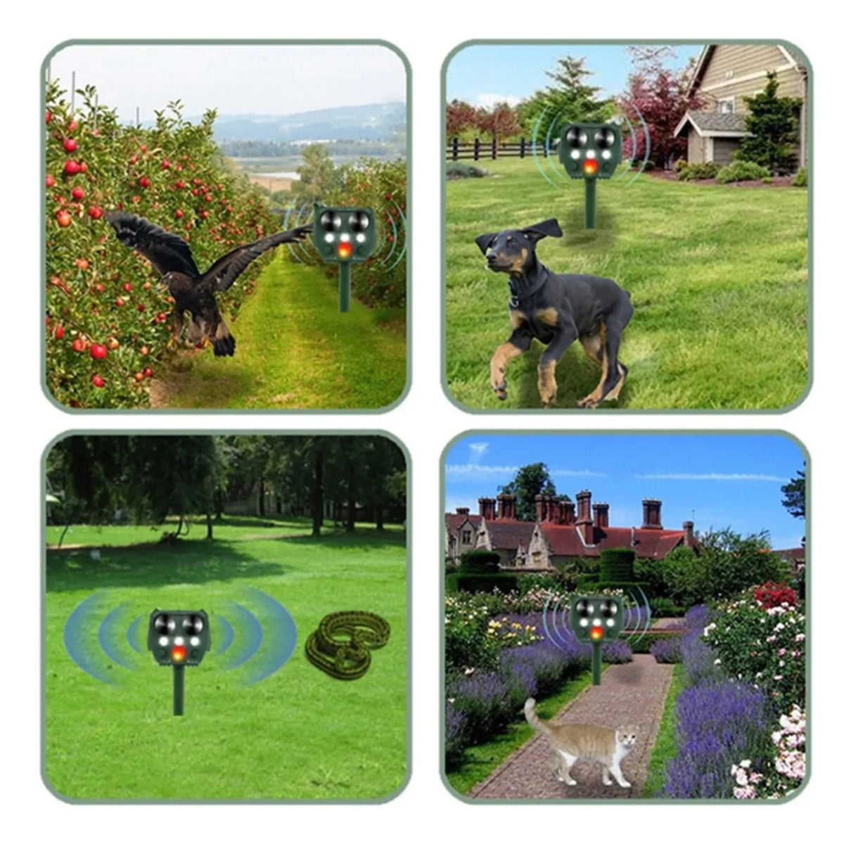Solar Ultrasonic Pest Repeller for Gardens