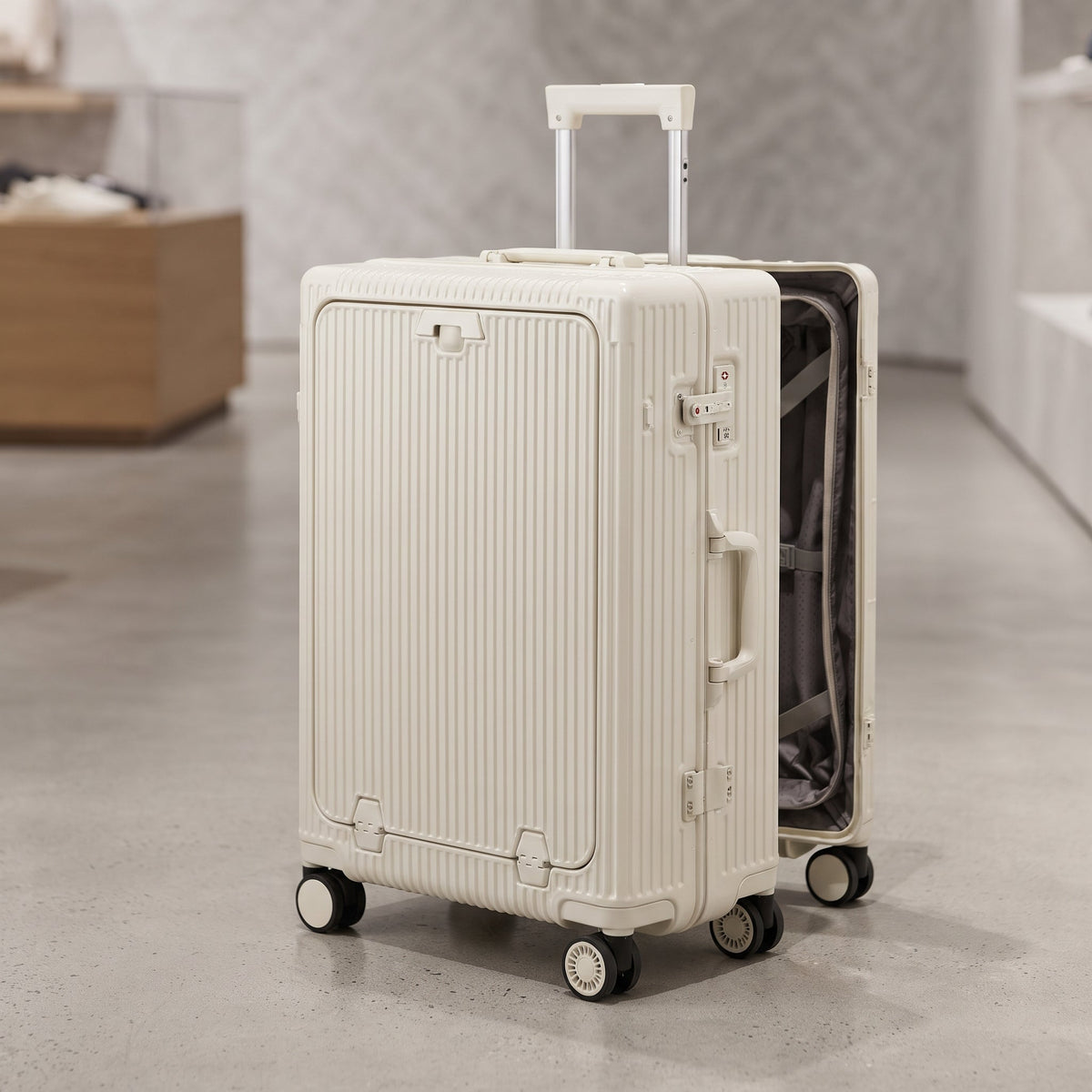 Loopstep Front-Opening PC Aluminum Frame Trolley Suitcase