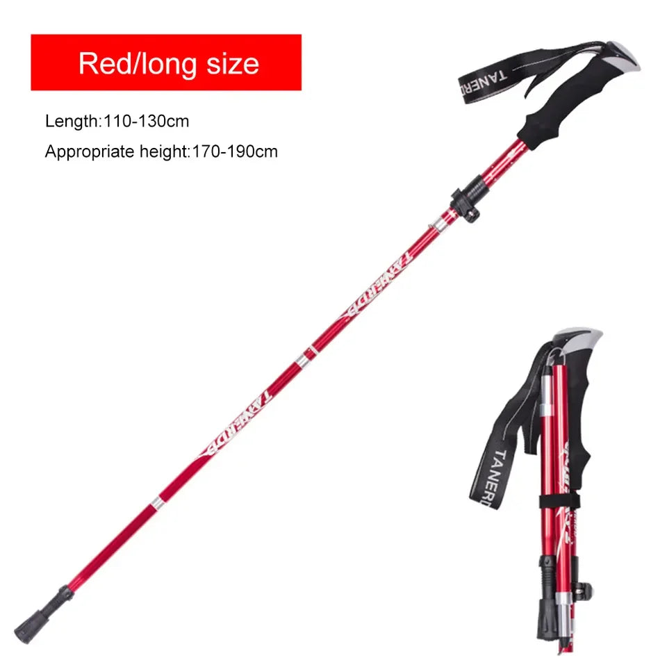 Anthrive Foldable Trekking Pole – 5-Section Lightweight Aluminum Hiking Stick for Climbing, Camping & Travel