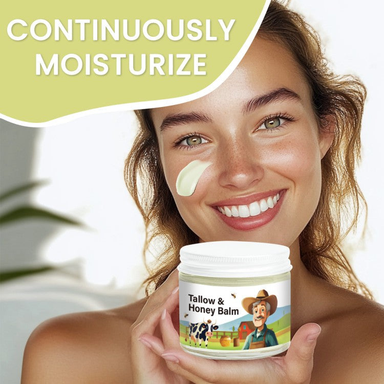 Tallow Honey Balm – Natural Moisturizer with Grass-Fed Tallow & Organic Honey for Face & Body