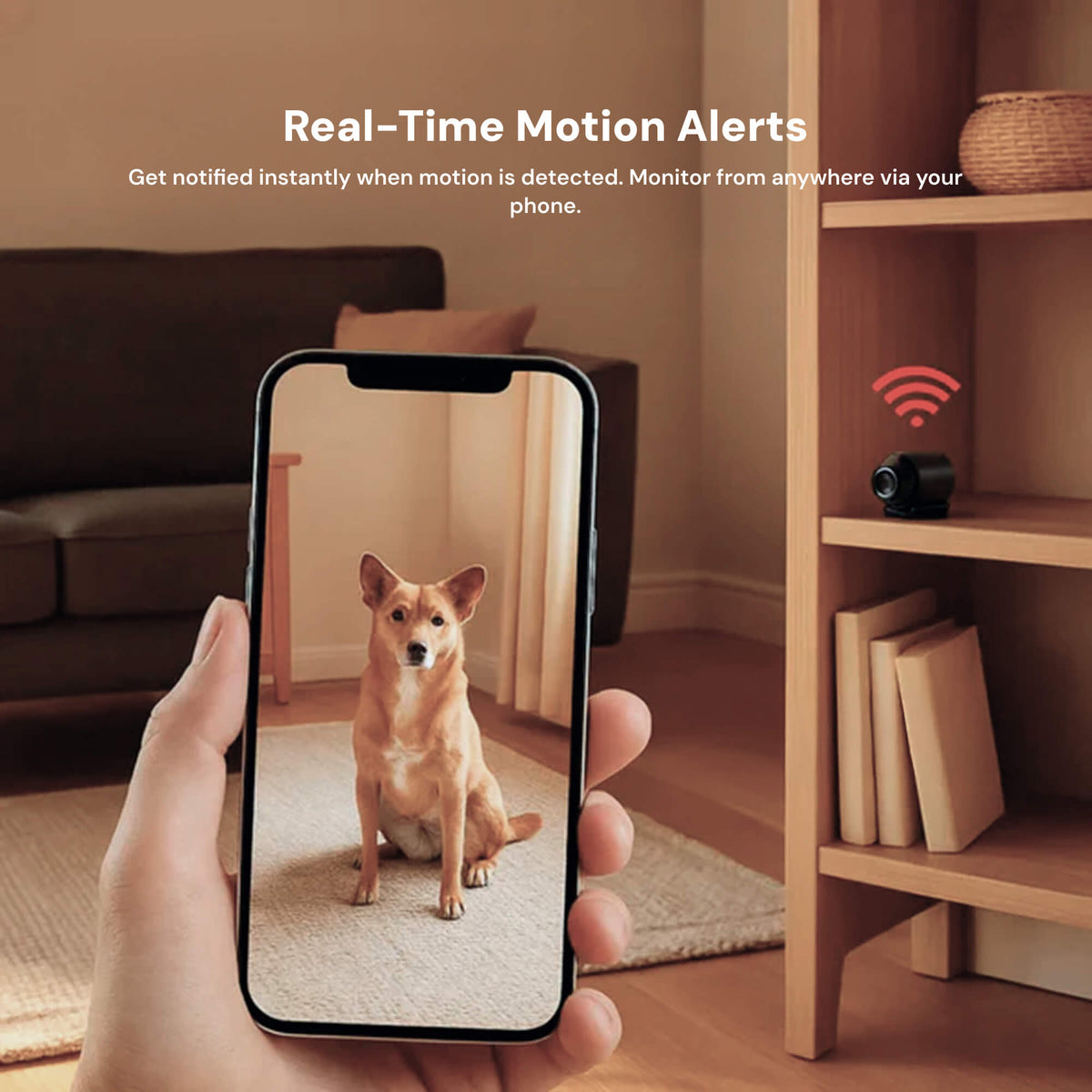 Compact WiFi Monitoring Camera with Motion Detection
