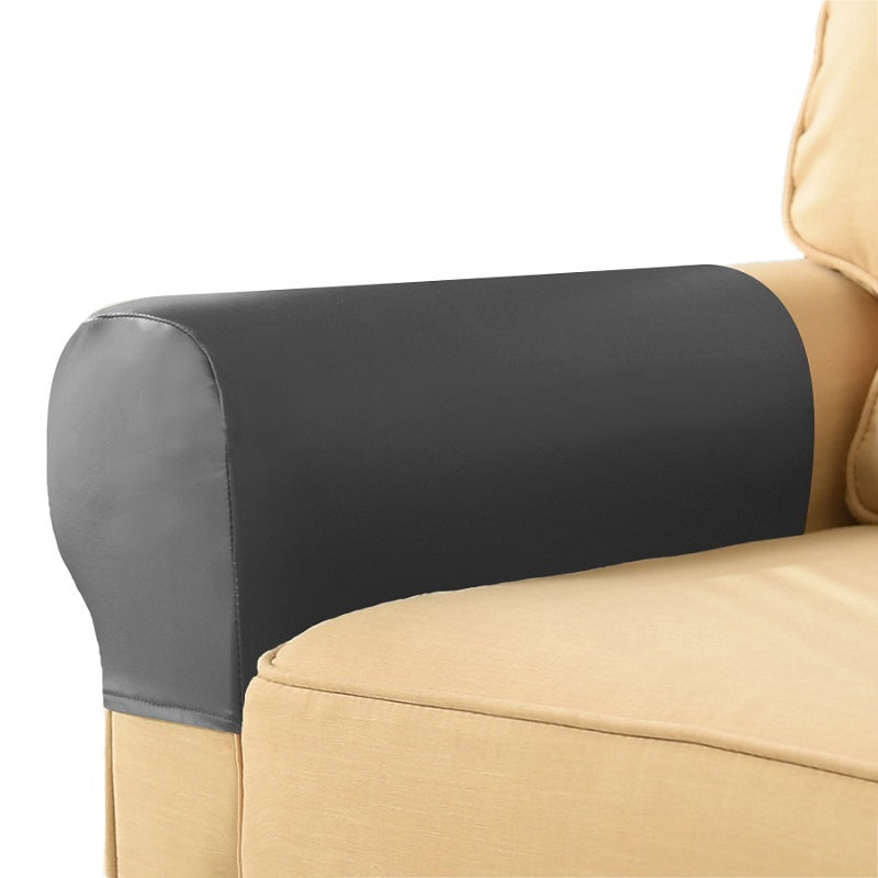2Pcs PU Leather Sofa Armrest Cover