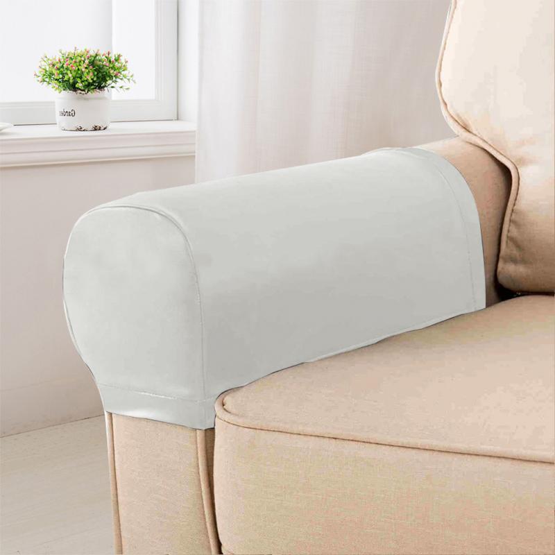 2Pcs PU Leather Sofa Armrest Cover