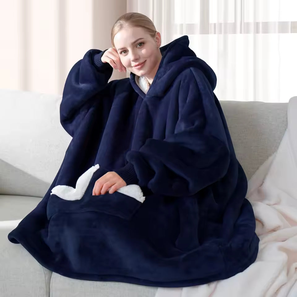 Blanket Hoodie – Oversized Fleece Sweatshirt Blanket