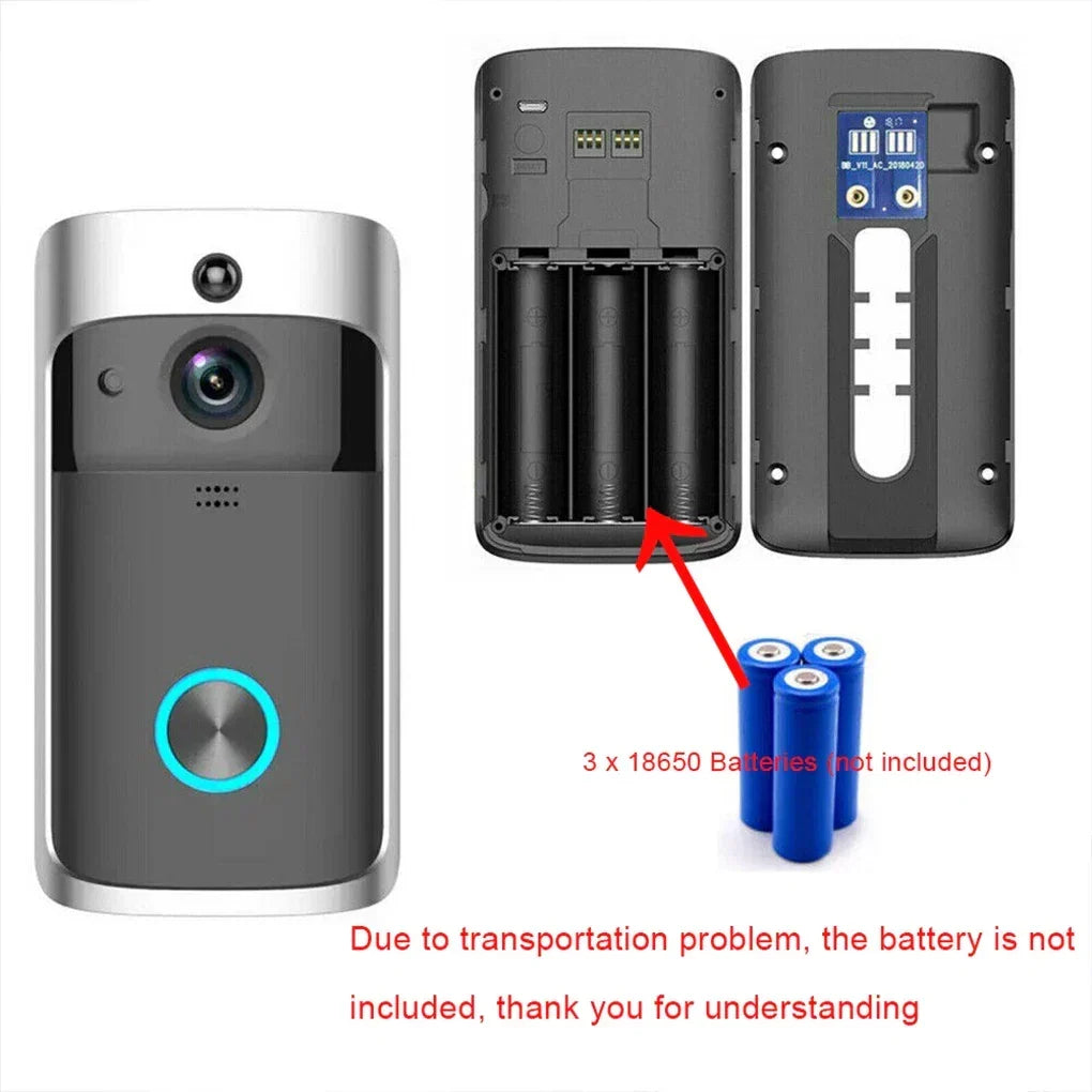 Wireless Battery Video Doorbell with Camera | Smart WiFi Doorbell with Two-Way Audio, Motion Detection, Person & Package Alerts | Easy Install