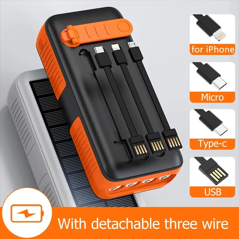 30000mAh Hand Crank Solar Power Bank: Never Run Out of Power Again