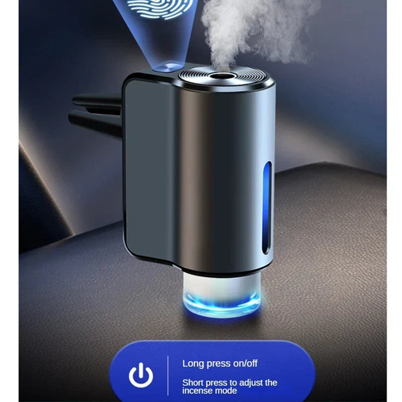 Smart Car Air Freshener – Intelligent Aromatherapy Diffuser with Auto Sensor & 3 Modes – Sleek Black Design
