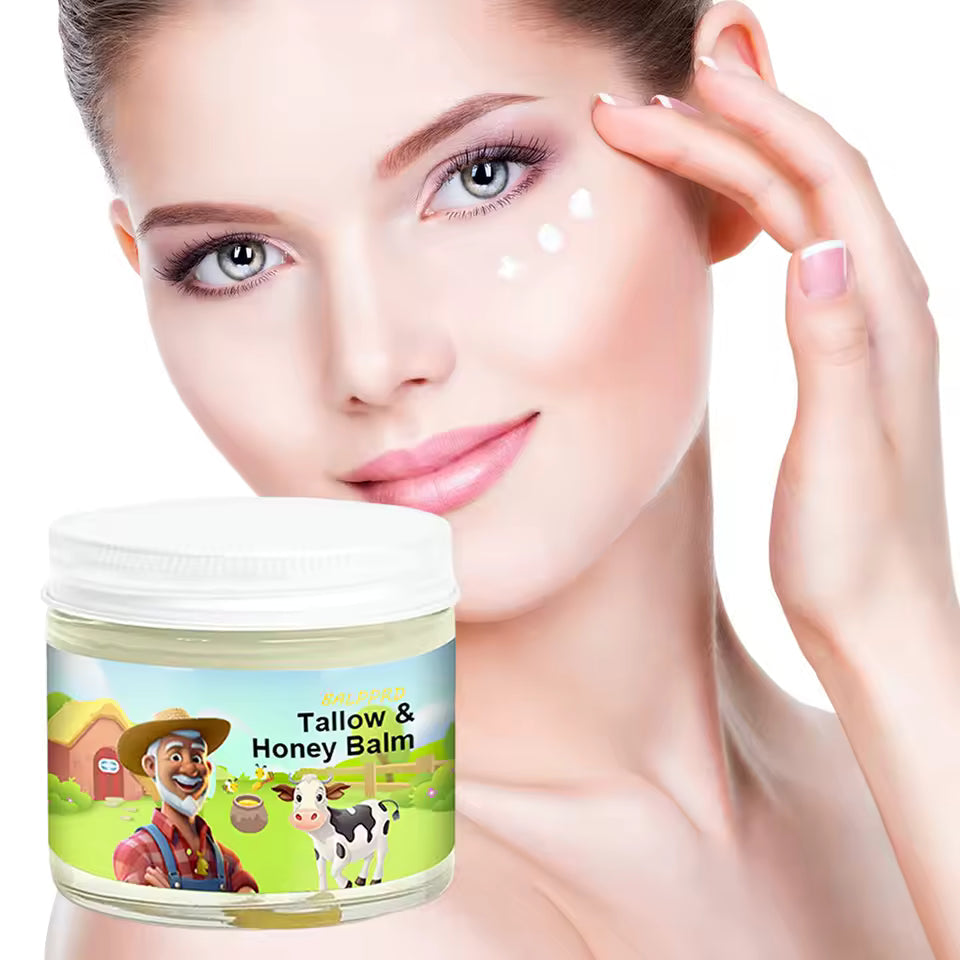 Tallow Honey Balm – Moisturizer for Mature Skin with Vitamins A, D & E | Face & Neck Care