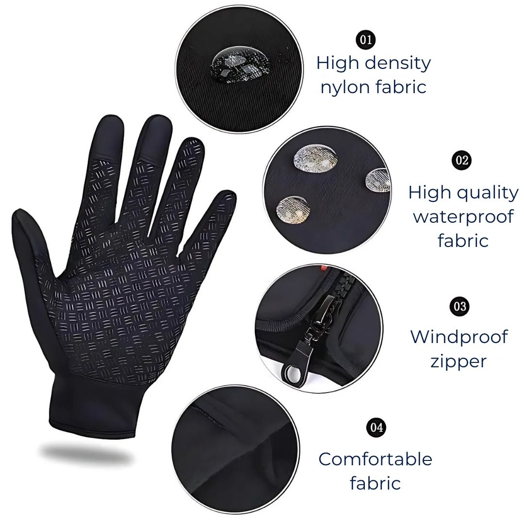 Pontelo Heated Gloves – Waterproof Insulated Winter Gloves with Touchscreen & Rechargeable Battery for Men & Women