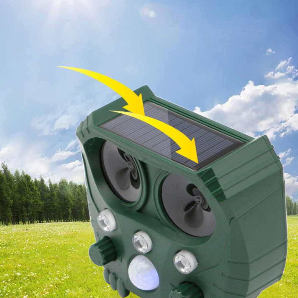 Solar Ultrasonic Pest Repeller for Gardens