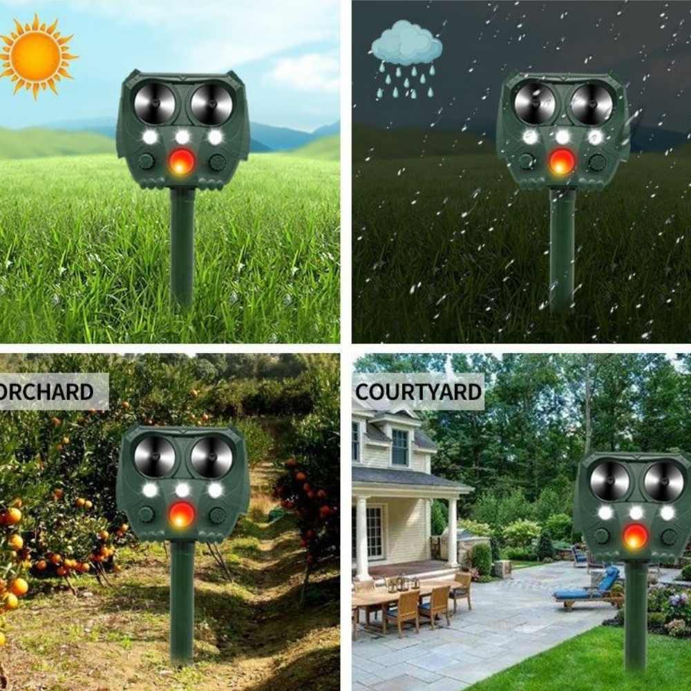 Solar Ultrasonic Pest Repeller for Gardens