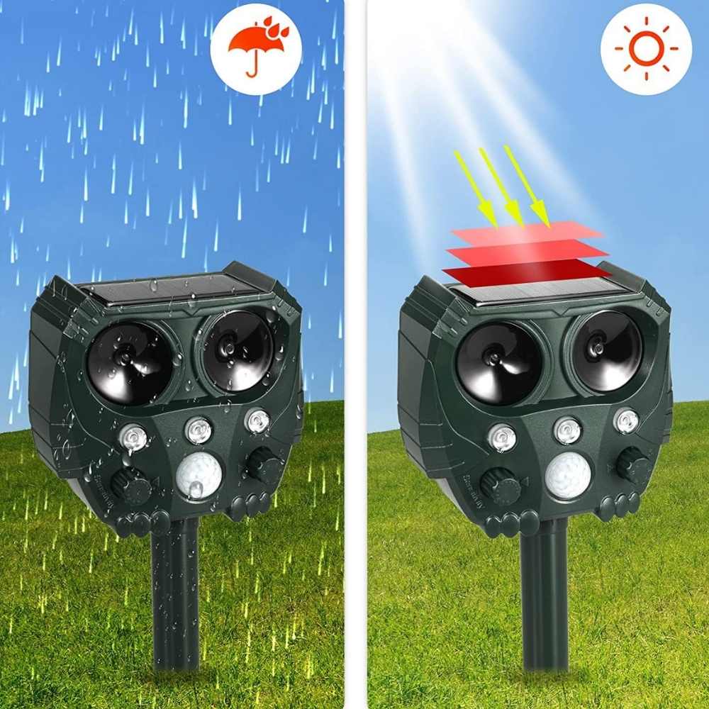 Solar Ultrasonic Pest Repeller for Gardens