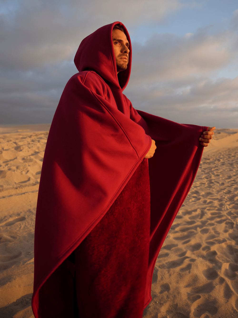 Weighted Cloak Hoodie – Sensory-Friendly Cotton Hoodie with Faux Fur Lining, Cozy Oversized Comfort