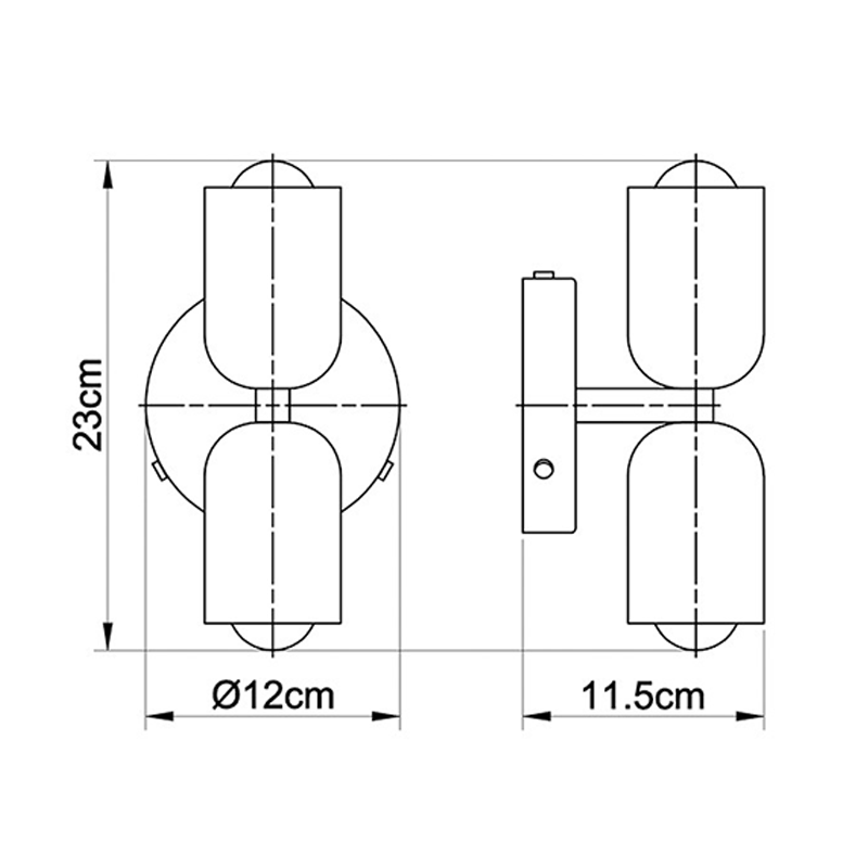 Vintage Style Wall Light Dual Head Adjustable Indoor Fixture