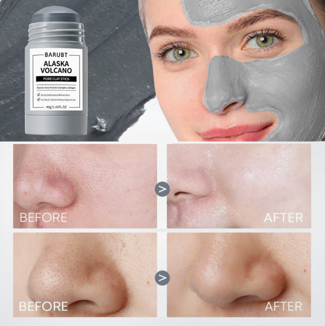 Volcanic Clay Mask Stick, Deep Cleansing Face Mask for Blackheads