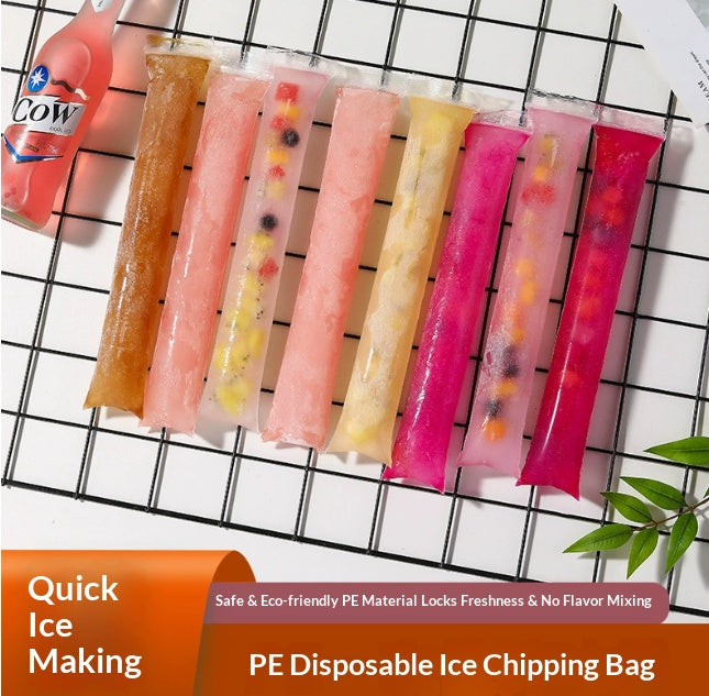 Reusable Freezer Pop Bags, Self-Sealing Food-Grade Ice Pop Moulds