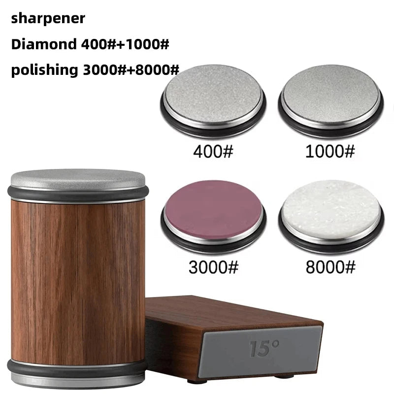 2-in-1 Rolling Knife Sharpener Dual-Angle Kitchen Blade Tool