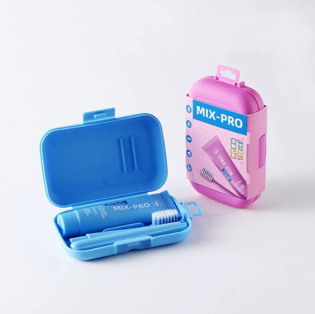 Portable Travel Toothbrush Set with Foldable Handle, Soft Spiral Bristles