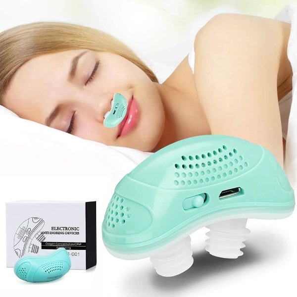 Anti Snoring Device with Nasal Dilator Electric Rechargeable USB Silicone Nose Inserts