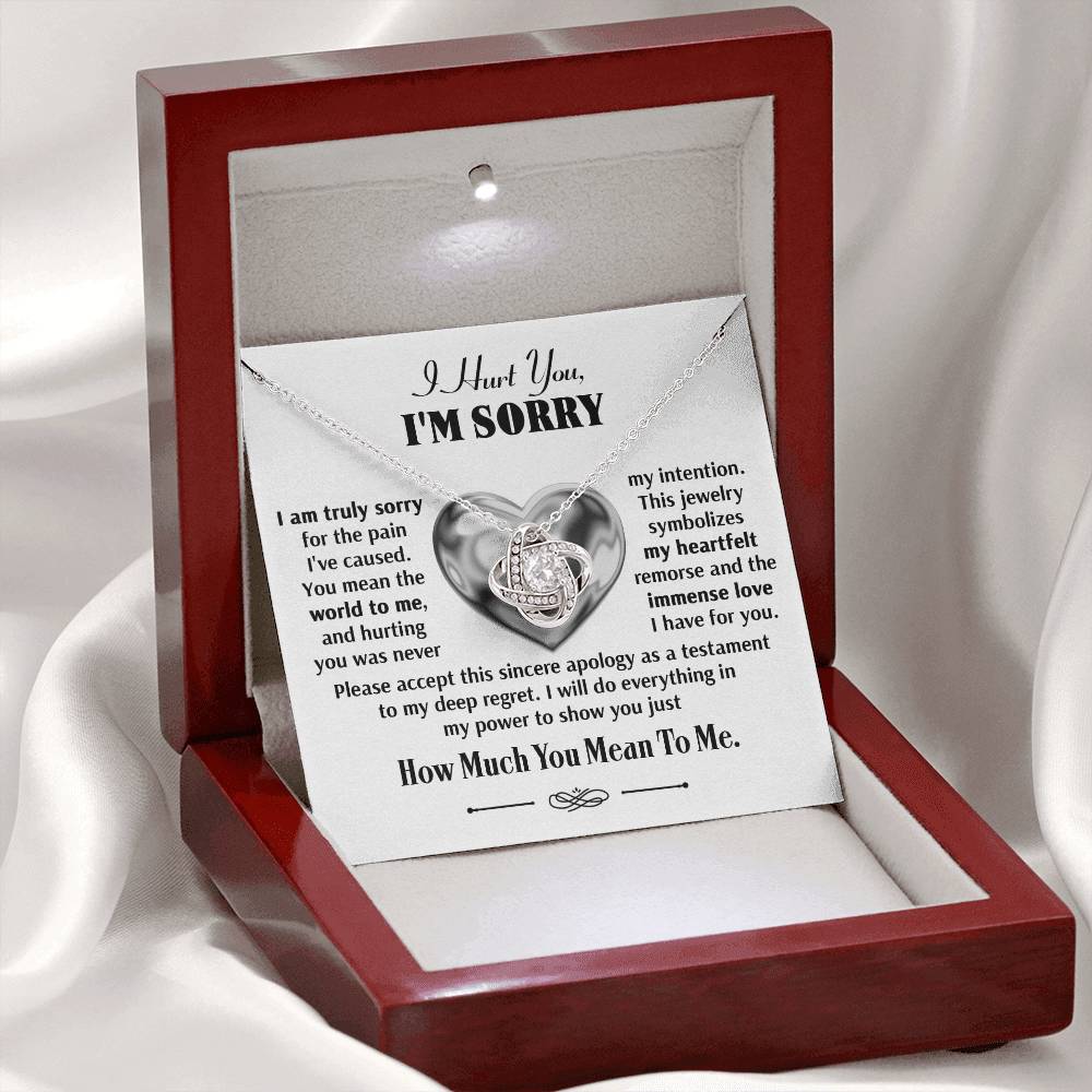 Sorry - Sincere Apology - Love Knot Necklace