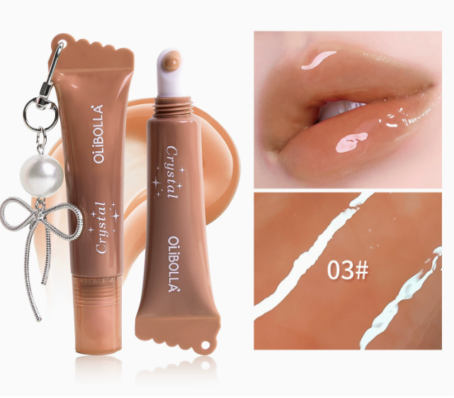 Peptide Lip Glaze Serum, Hydrating Non-Sticky High-Shine Tinted Lip Gloss