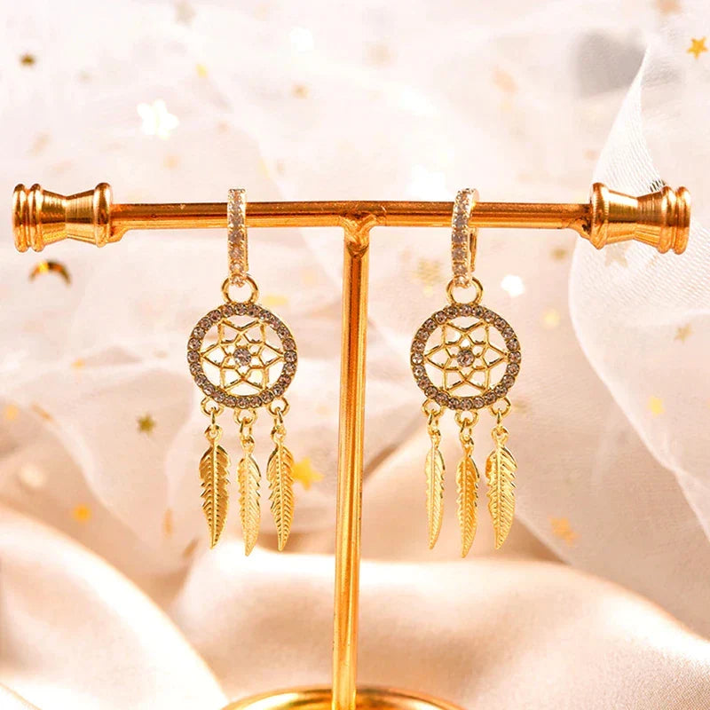 Dreamcatcher Gold Earrings