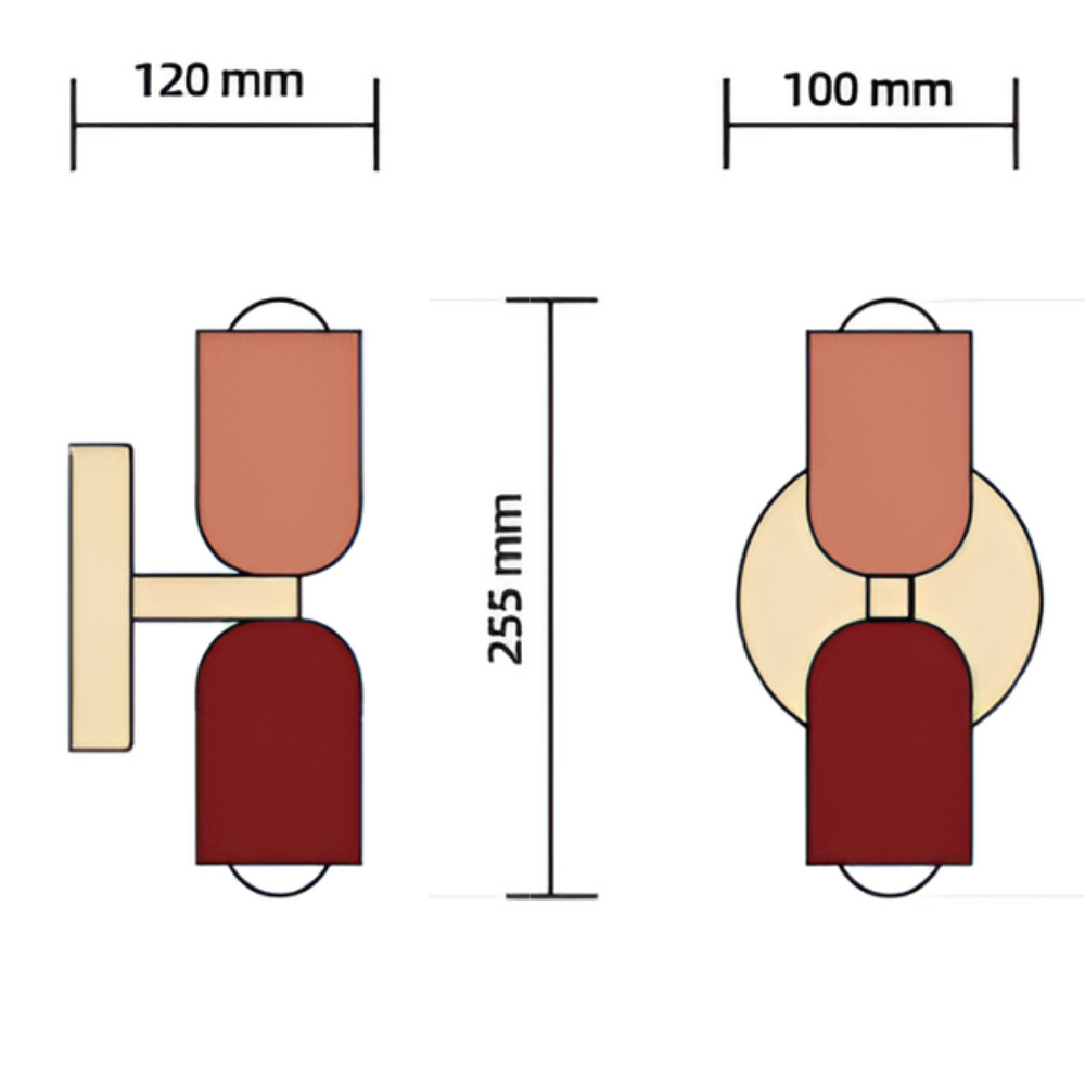 Battery Powered Wall Sconce Lighting with Dual Capsule Shades and Wireless Cordless Design