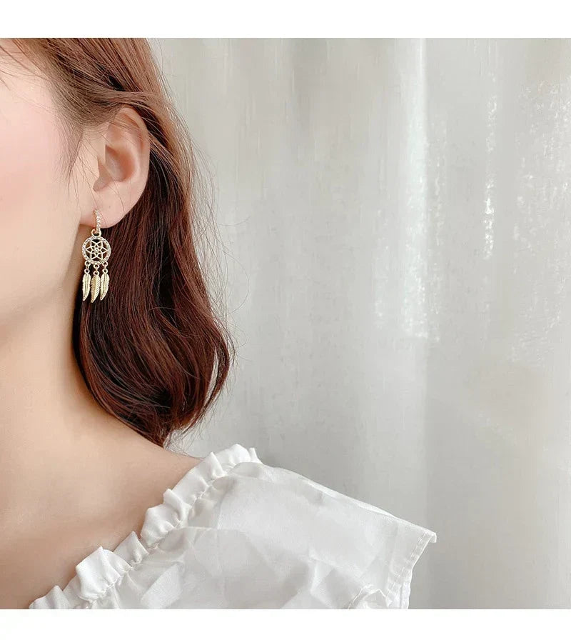 Dreamcatcher Gold Earrings