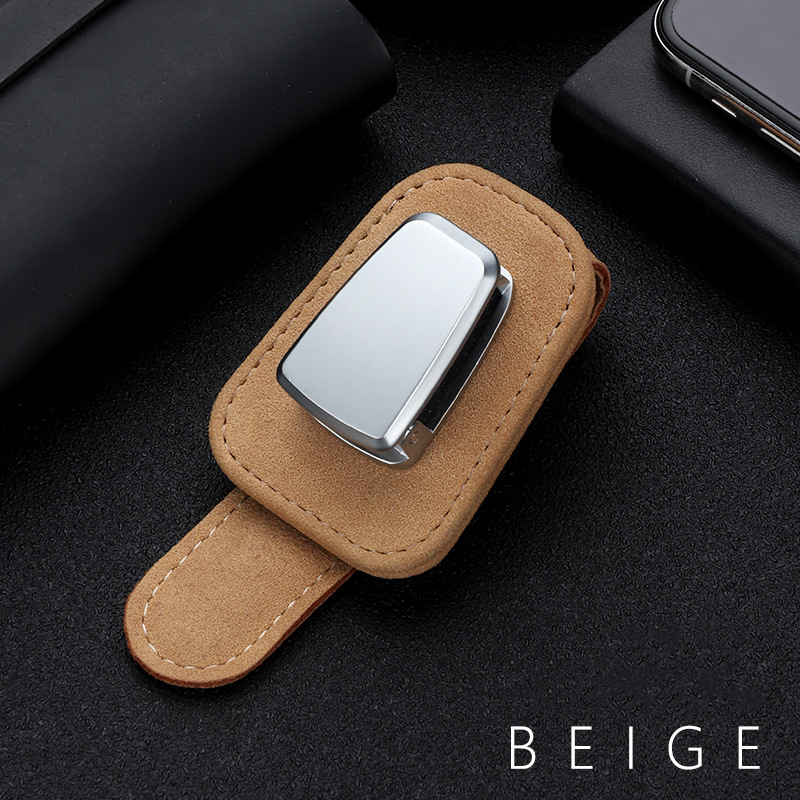 Leather Sunglasses Holder for Car - Custom Logo Available