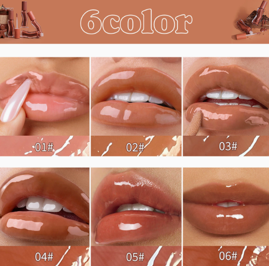 Ice Cream Flavoured Lip Oil Gloss, Mirror-Shine Wet-Look Hydrating Lip Gloss
