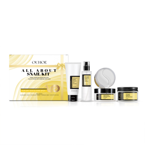 Snail Facial Care Gift Set with Cleanser, Serum, Cream & Eye Patches