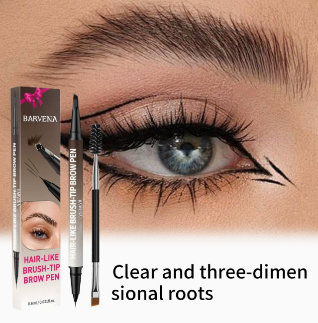 Dual-Ended Eyebrow Pencil, Waterproof Smudge-Proof Natural Brow Pencil