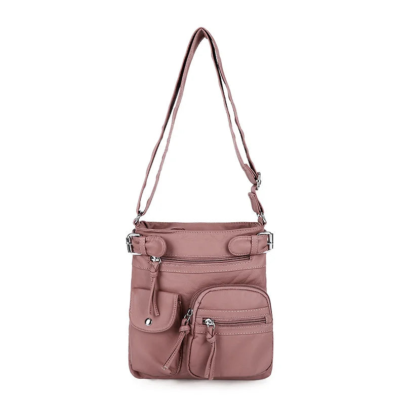Multi-pocket crossbody bag Soft shoulder bag