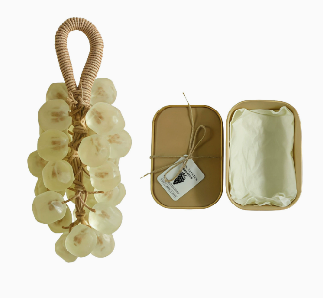 Gemstone Grape Soap Making Kit, DIY Transparent Handmade Soap Gift Set
