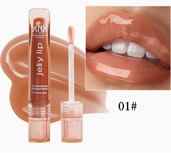 Plumping Lip Oil, Mirror-Shine Liquid Lipstick with Non-Sticky Glass-Lip Finish