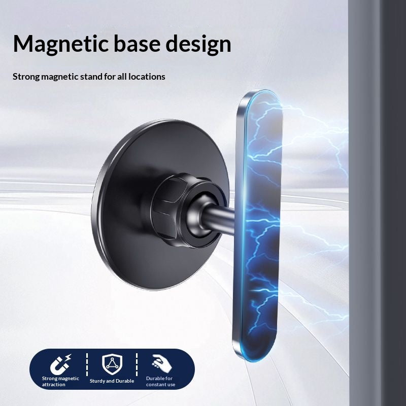 Magnetic Phone Holder for Gym & Car, Foldable Mount with Suction Base