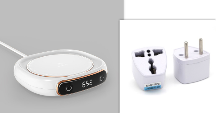 Coffee Mug Warmer and Cup with Digital Temperature Display and Heating Plate for Desk