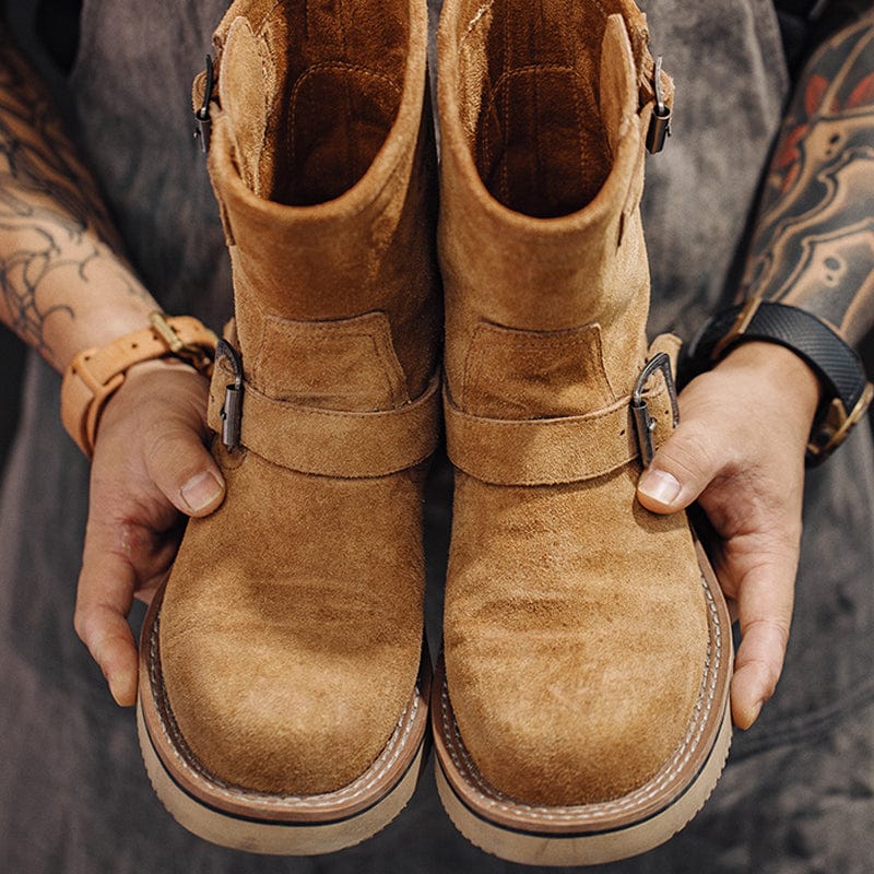 Cow Suede Snow Retro Boots