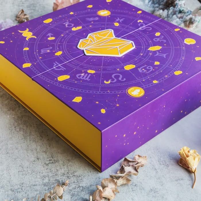 Crystal Advent Calendar with Gemstones and Beauty Products for Holiday Countdown