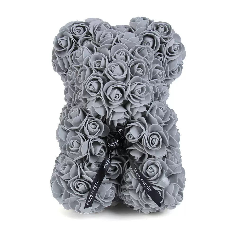 Rose Bear Valentine's Gift, Artificial Flower Bear in Multiple Colours