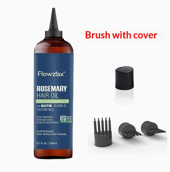 Rosemary Hair Oil with Brush Applicator, Smoothing & Conditioning